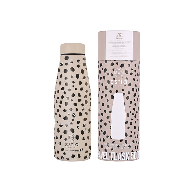 Εικόνα της ΘΕΡΜΟΣ TRAVEL FLASK SAVE THE AEGEAN 500ml LEOPARD TAUPE