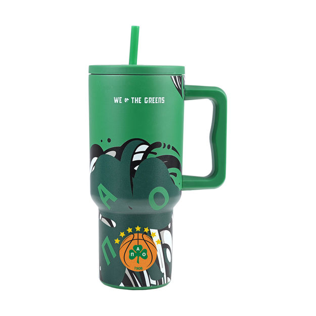 Εικόνα της ΘΕΡΜΟΣ STRAW TUMBLER XL PANATHINAIKOS BC EDITION WE THE GREENS 900ml
