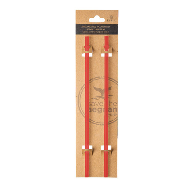 Εικόνα της ΑΝΤΑΛΛΑΚΤΙΚΑ ΚΑΛΑΜΑΚΙΑ STRAW TUMBLER XL 900ml OLYMPIACOS BC 2 ΤΕΜ