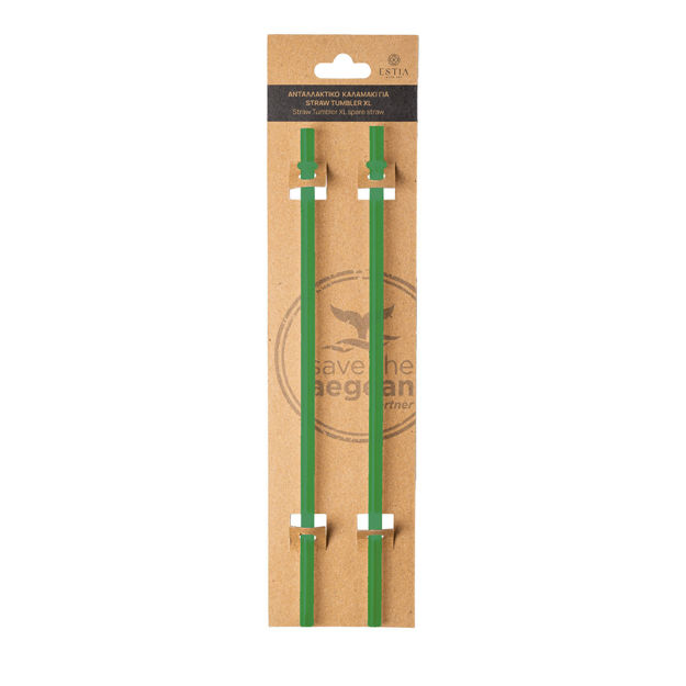 Εικόνα της ΑΝΤΑΛΛΑΚΤΙΚΑ ΚΑΛΑΜΑΚΙΑ STRAW TUMBLER XL 900ml PANATHINAIKOS BC 2 ΤΕΜ