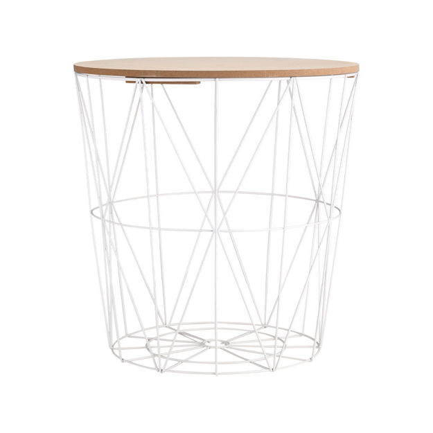 Εικόνα της ΒΟΗΘΗΤΙΚΟ ΤΡΑΠΕΖΑΚΙ ΜΕ ΑΠΟΘΗΚΕΥΤΙΚΟ ΧΩΡΟ ΛΕΥΚΟ