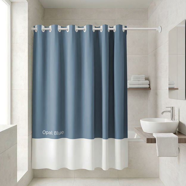 Εικόνα της ΚΟΥΡΤΙΝΑ ΜΠΑΝΙΟΥ ΑΔΙΑΒΡΟΧΗ ΠΟΛΥΕΣΤΕΡΙΚΗ TONE LAB 180x194cm OPAL BLUE