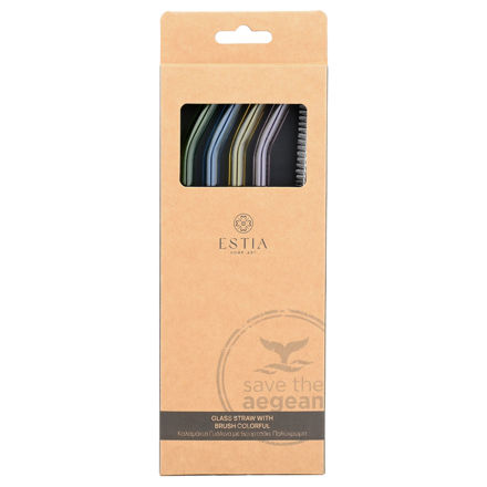 Εικόνα της ΚΑΛΑΜΑΚΙΑ ΓΥΑΛΙΝΑ ΜΕ ΒΟΥΡΤΣΑΚΙ  ΣΕΤ 4 ΤΕΜ. ΠΟΛΥΧΡΩΜΑ