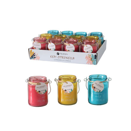 Εικόνα της ΚΕΡΙ CITRONELLA ΣΕ ΓΥΑΛΙΝΟ ΔΟΧΕΙΟ 150gr ΑΡΩΜΑΤΙΚΟ ΑΣΟΡΤΙ