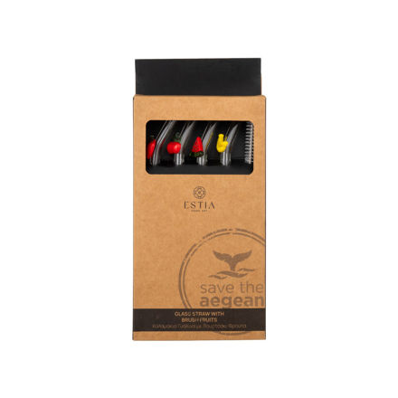 Εικόνα της ΚΑΛΑΜΑΚΙΑ ΓΥΑΛΙΝΑ ΜΕ ΒΟΥΡΤΣΑΚΙ  ΣΕΤ 4 ΤΕΜ. ΦΡΟΥΤΑ