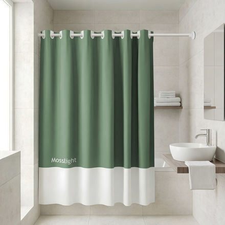 Εικόνα της ΚΟΥΡΤΙΝΑ ΜΠΑΝΙΟΥ ΑΔΙΑΒΡΟΧΗ ΠΟΛΥΕΣΤΕΡΙΚΗ TONE LAB 180x194cm MOSSLIGHT